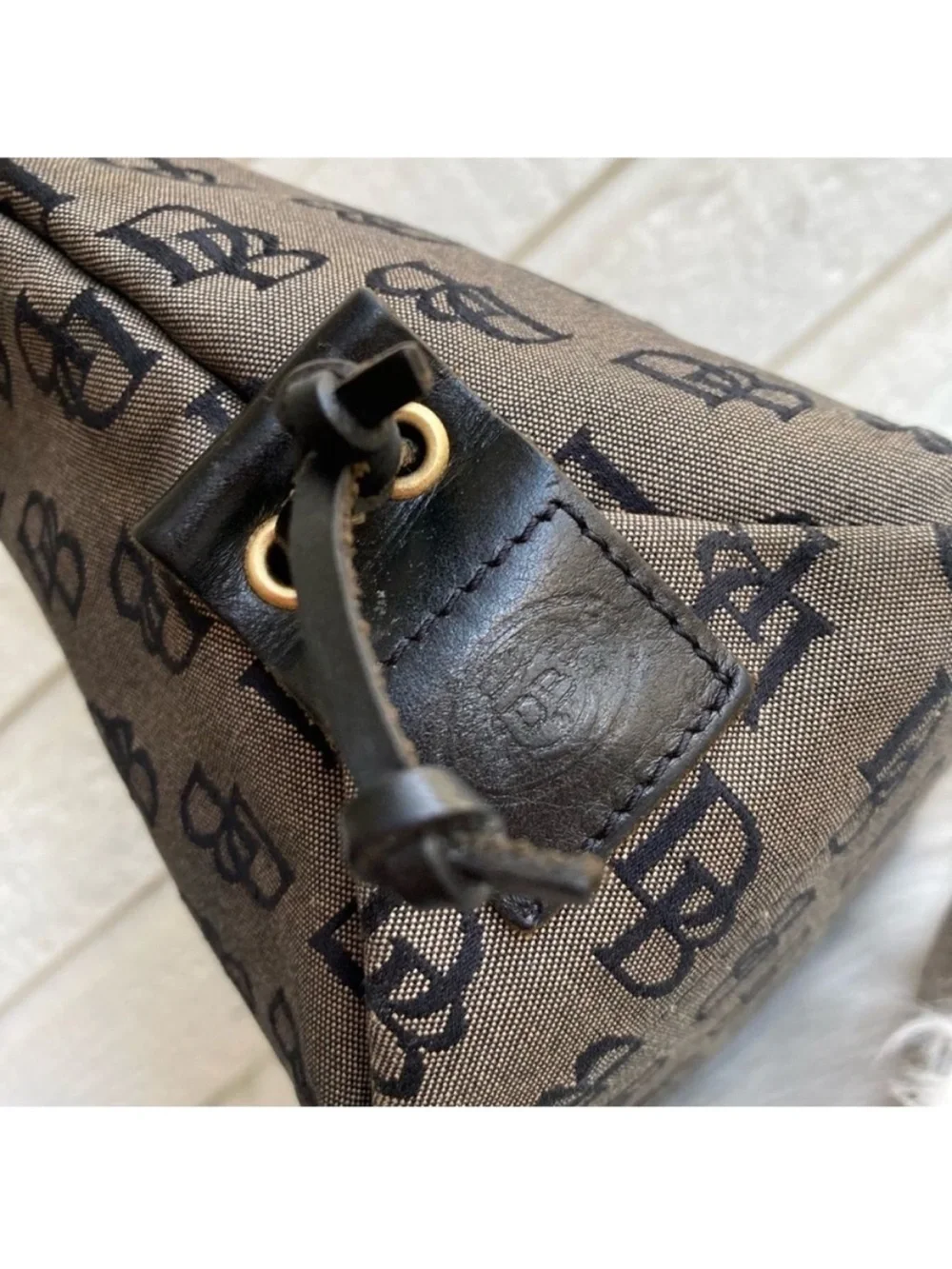 DOONEY & BOURKE Signature Y2K Monogram tote Satchel Black Grey